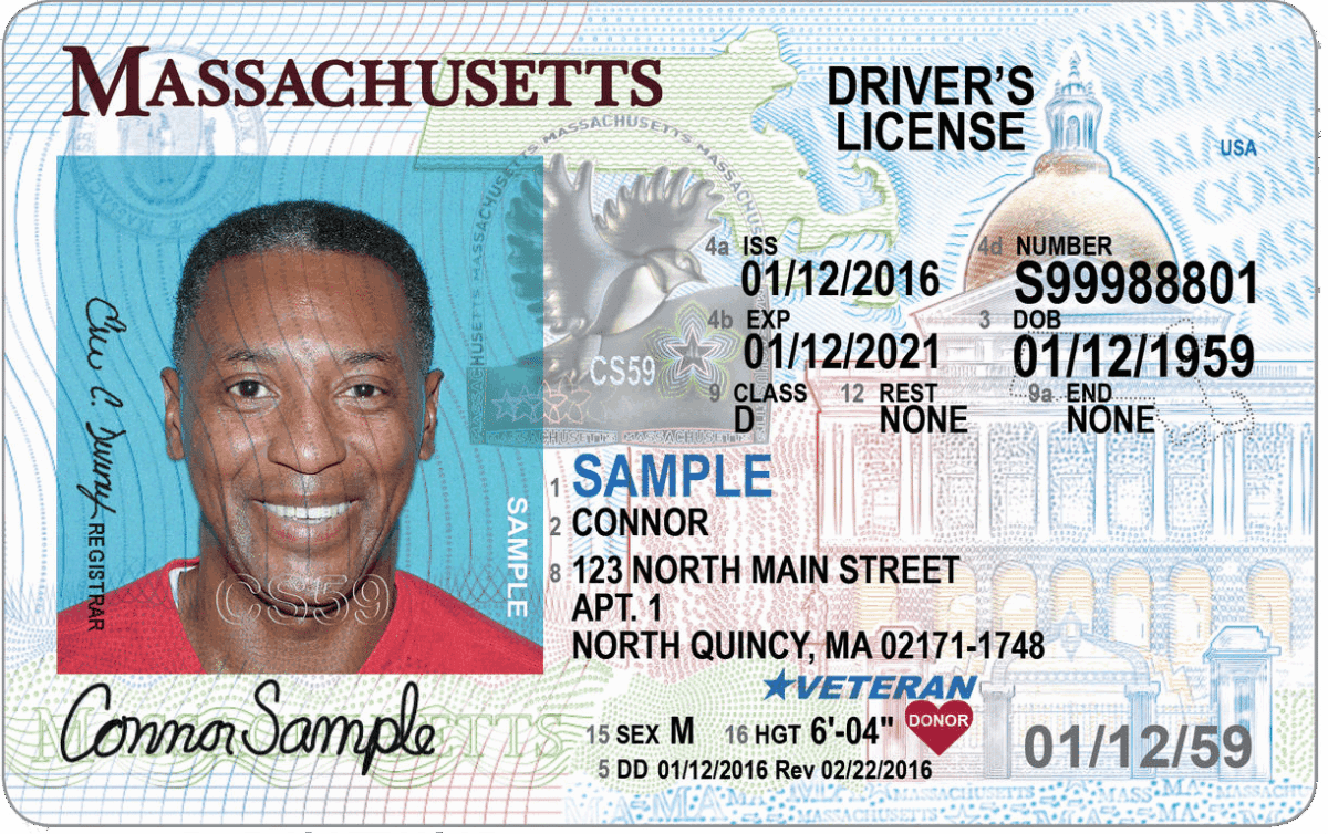 free massachusetts drivers license template .psd